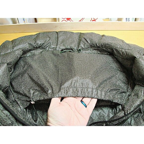 Lauren Ralph Lauren Goose Down Puffer Packable Jacket Black Grey Zip Womens XL - Picture 9 of 12